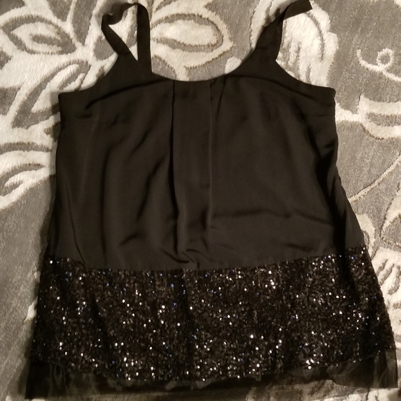 Simply Vera Vera Wang Tops - Simply Vera Black Sequin Tunic Tank Top Sz L